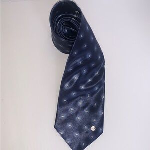 Versace Blue Silk Tie with Pattern
